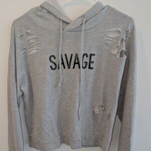 Wet Seal Girls Distressed Hoodie. Size Large